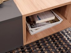 GFW GFW Modena Grey and Oak Effect Simple Coffee Table (Flat Packed)