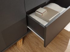 GFW GFW Modena Grey and Oak Effect 2 Door 2 Drawer Sideboard (Flat Packed)