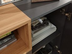 GFW GFW Modena Grey and Oak Effect 2 Door 2 Drawer Sideboard (Flat Packed)