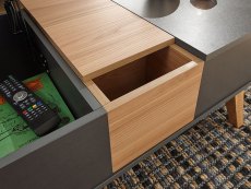 GFW GFW Modena Grey and Oak Effect Double Lifting Coffee Table (Flat Packed)