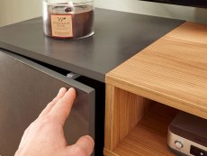 GFW GFW Modena Grey and Oak Effect 2 Door 1 Drawer TV Cabinet (Flat Packed)