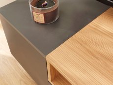 GFW GFW Modena Grey and Oak Effect 2 Door 1 Drawer TV Cabinet (Flat Packed)