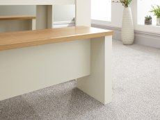 GFW GFW Lancaster 150cm Cream and Oak Dining Table and 2 Bench Set