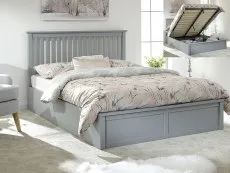 GFW GFW Como 5ft King Size Grey Wooden Ottoman Bed Frame