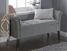 GFW GFW Balmoral Grey Fabric Ottoman Window Seat