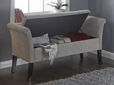 GFW GFW Balmoral Silver Fabric Ottoman Window Seat