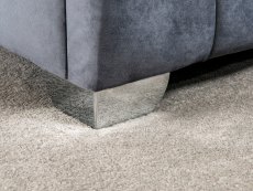 Sareer Sareer Lily 4ft6 Double Dark Grey Velvet Upholstered Fabric Bed Frame
