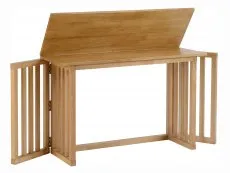 Seconique Seconique Richmond Oak Foldaway Extending Dining Table and 4 Stool Set