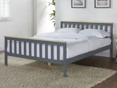TGC TGC Woodford 4ft6 Double Grey and Pine Wooden Bed Frame