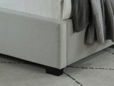 Sareer Sareer Infinity 4ft6 Double Light Grey Velvet Upholstered Fabric Bed Frame