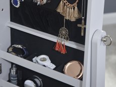 GFW GFW Amore Grey Jewellery Armoire With LED (Flat Packed)