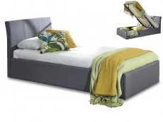 GFW GFW Ascot 3ft Single Grey Upholstered Fabric Ottoman Bed Frame
