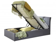 GFW GFW Ascot 3ft Single Grey Upholstered Fabric Ottoman Bed Frame