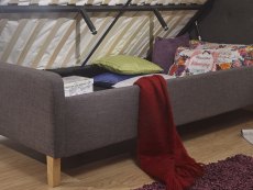 GFW GFW Ashbourne 5ft King Size Dark Grey Upholstered Fabric Ottoman Bed Frame
