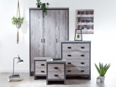 GFW GFW Boston Grey 4 Piece Bedroom Furniture Package (Flat Packed)