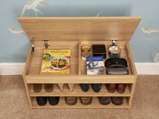 GFW GFW Budget Oak Shoe Cabinet (Flat Packed)