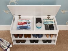 GFW GFW Budget White Shoe Cabinet (Flat Packed)