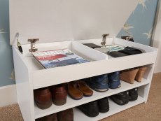 GFW GFW Budget White Shoe Cabinet (Flat Packed)