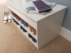 GFW GFW Budget White Shoe Cabinet (Flat Packed)