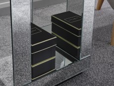 GFW Capri Mirrored Cube Lamp Table (Flat Packed)