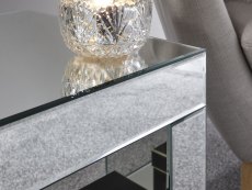 GFW GFW Capri Mirrored Cube Lamp Table (Flat Packed)