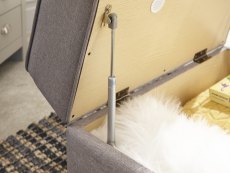 GFW GFW Dauphine Light Grey Hopsack Square Storage Footstool