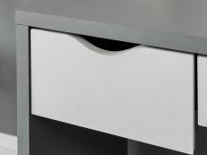GFW GFW Elizabeth Grey and White Dressing Table and Stool (Flat Packed)