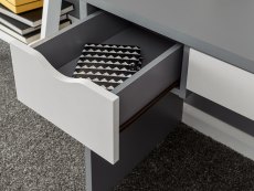 GFW GFW Elizabeth Grey and White Dressing Table and Stool (Flat Packed)