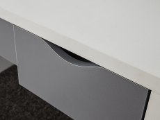 GFW GFW Elizabeth White and Grey Dressing Table and Stool (Flat Packed)