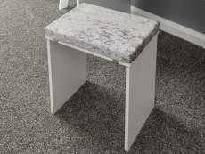 GFW GFW Elizabeth White and Grey Dressing Table and Stool (Flat Packed)