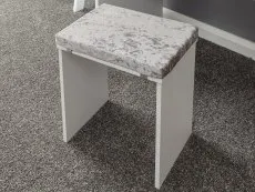 GFW GFW Elizabeth White and Grey Dressing Table and Stool