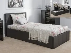 GFW GFW Ecuador Black Faux Leather End Lift Ottoman Bed Frame
