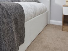 GFW GFW Ecuador 3ft Single White Upholstered Faux Leather End Lift Ottoman Bed Frame