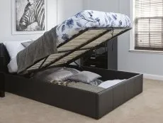GFW GFW Ecuador Black Faux Leather End Lift Ottoman Bed Frame