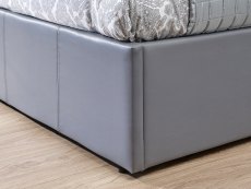 GFW GFW Ecuador 4ft Small Double Grey Upholstered Faux Leather End Lift Ottoman Bed Frame
