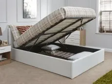 GFW GFW Ecuador White Faux Leather End Lift Ottoman Bed Frame