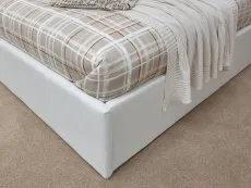 GFW GFW Ecuador White Faux Leather End Lift Ottoman Bed Frame