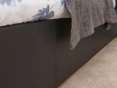 GFW GFW Ecuador Black Faux Leather End Lift Ottoman Bed Frame