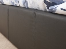 GFW GFW Ecuador 4ft6 Double Black Upholstered Faux Leather End Lift Ottoman Bed Frame