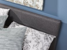 GFW GFW Ecuador 5ft King Size Grey Hopsack Upholstered Fabric End Lift Ottoman Bed Frame