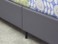 GFW GFW Bed in a Box 3ft Single Grey Upholstered Faux Leather Bed Frame