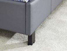 GFW GFW Bed in a Box 3ft Single Grey Upholstered Faux Leather Bed Frame