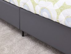 GFW GFW Bed in a Box 5ft King Size Grey Upholstered Faux Leather Bed Frame