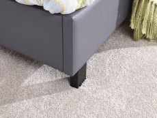 GFW GFW Bed in a Box 5ft King Size Grey Upholstered Faux Leather Bed Frame