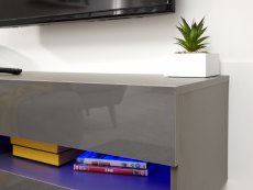 GFW GFW Galicia 180cm Grey Wall TV Cabinet With LED (Flat Packed)