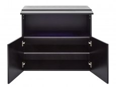 GFW GFW Galicia Black 2 Door Sideboard With LED (Flat Packed)