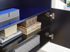 GFW GFW Galicia Black 2 Door Sideboard With LED (Flat Packed)