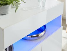 GFW GFW Galicia White 2 Door Sideboard With LED (Flat Packed)
