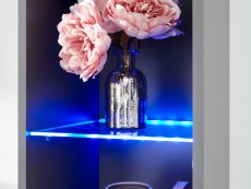 GFW GFW Galicia Grey Tall Shelf Unit With LED (Flat Packed)