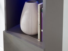 GFW GFW Galicia Grey Tall Shelf Unit With LED (Flat Packed)